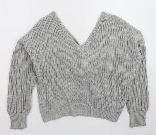 Womens UK Size XL Preworn Grey Pullover Jumper