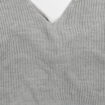 Womens UK Size XL Preworn Grey Pullover Jumper