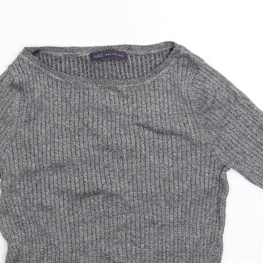 Womens UK Size 12 Marks and Spencer Grey Pullover Jumper
