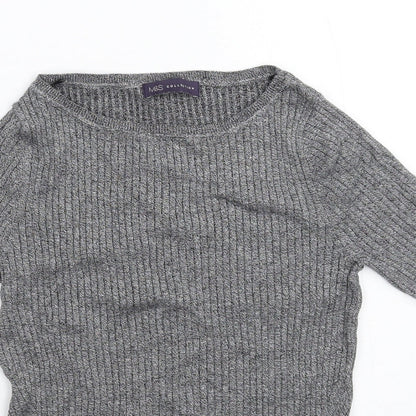Womens UK Size 12 Marks and Spencer Grey Pullover Jumper
