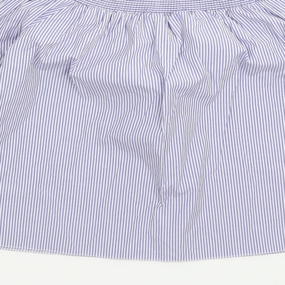 Womens UK Size 12 New Look Blue Basic Blouse