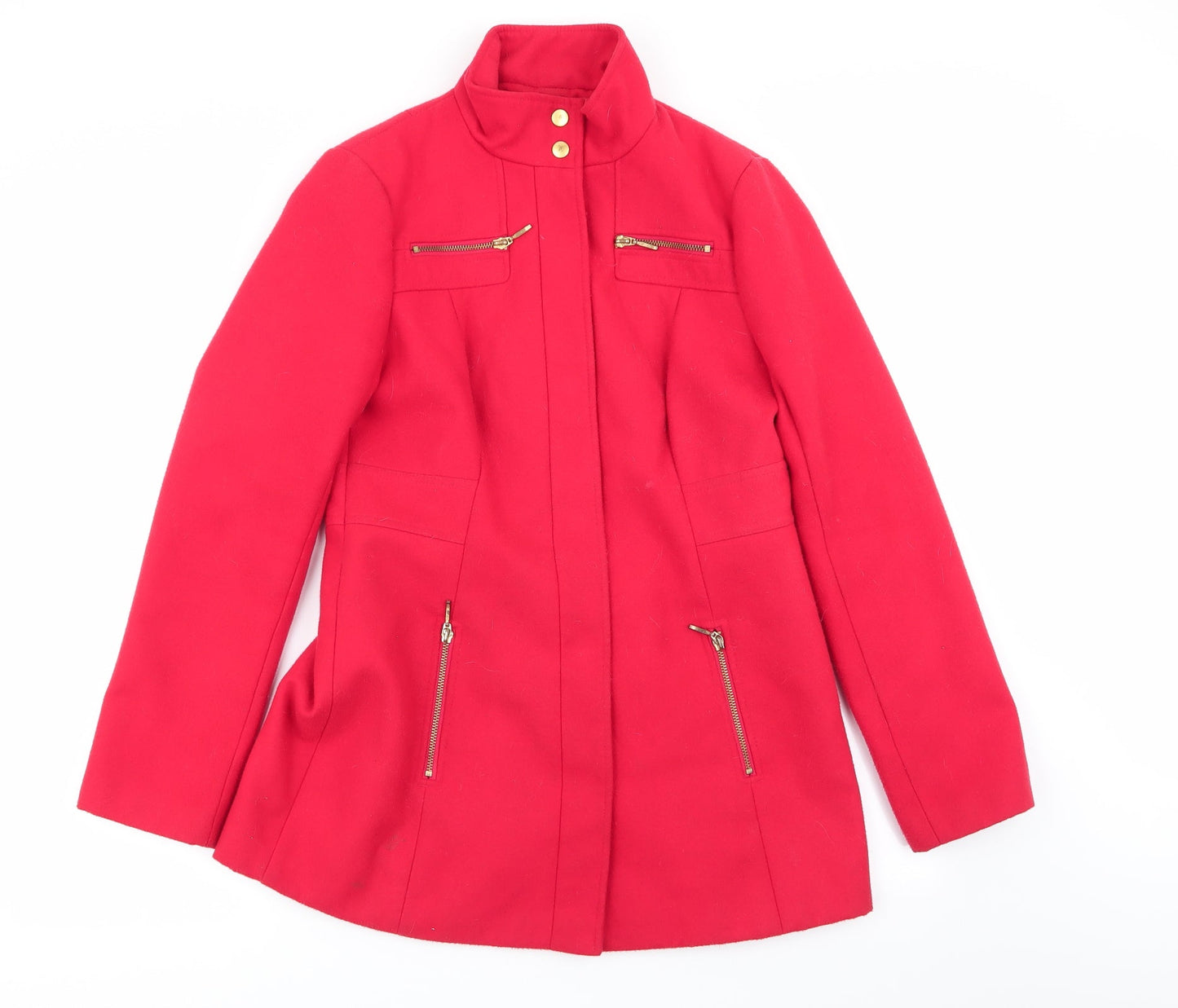 Asda George Womens Red   Overcoat Coat Size 10