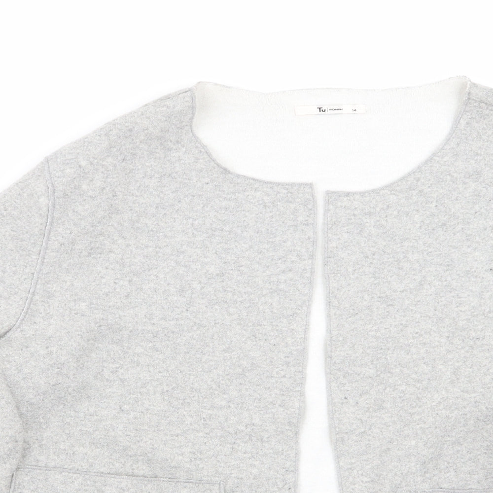 TU Womens Grey   Cardigan Jumper Size 14