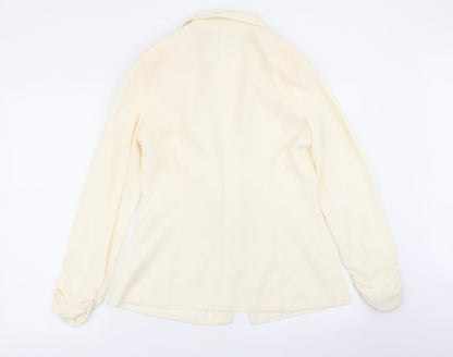 JustFab Womens Ivory   Jacket Blazer Size L