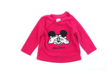 Primark Girls Red Solid  Babydoll Pyjama Top Size 12-18 Months
