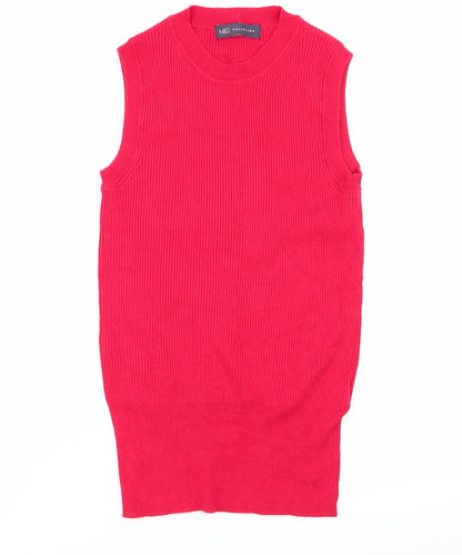 M&S Womens Red   Basic Tank Size 10