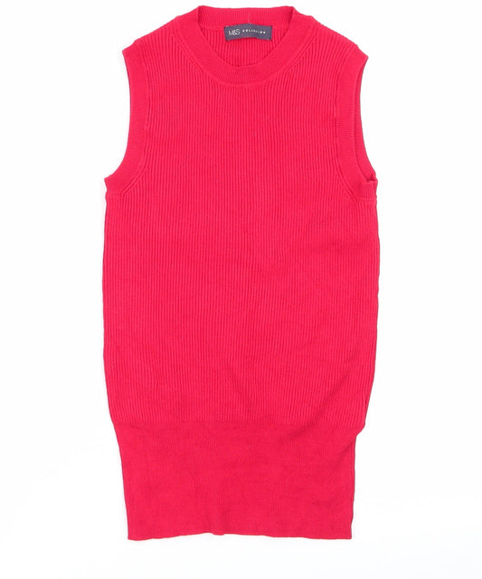 M&S Womens Red   Basic Tank Size 10