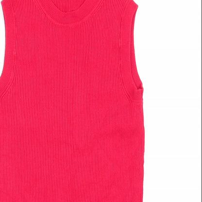 M&S Womens Red   Basic Tank Size 10