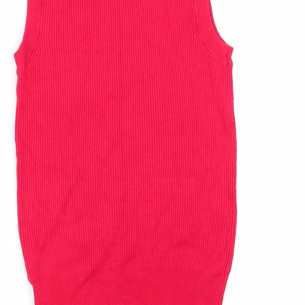 M&S Womens Red   Basic Tank Size 10