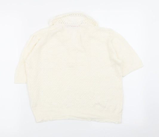 amalina Womens White   Basic Polo Size 10