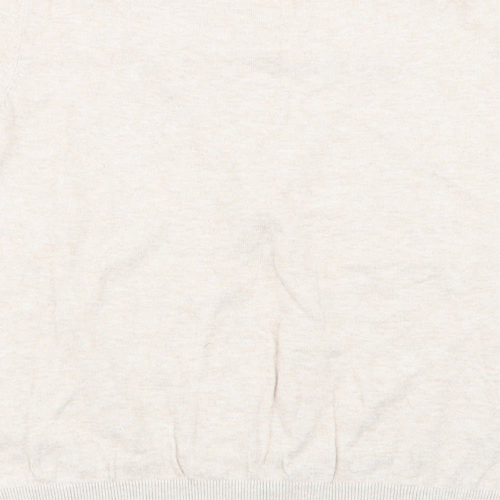 M&S Womens Beige   Basic T-Shirt Size 14