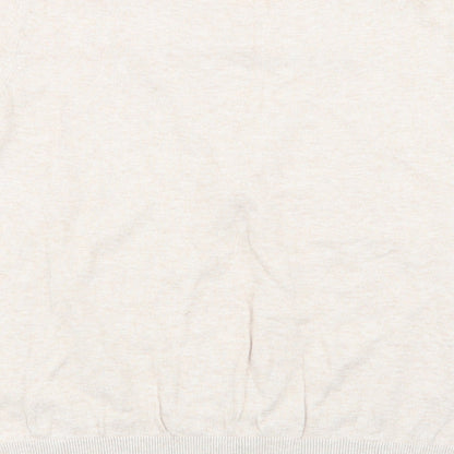 M&S Womens Beige   Basic T-Shirt Size 14