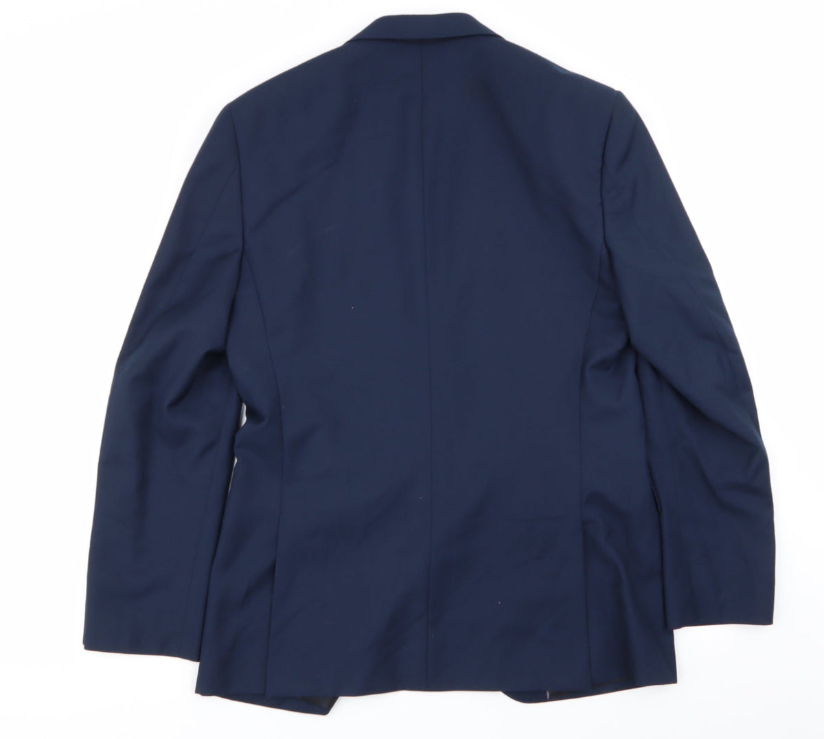 Back view of tailor and cutter men’s blue jacket blazer, size 36