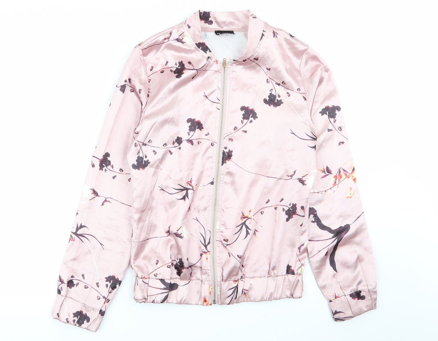 be you Womens Pink Floral  Full Zip Jumper Size 8
