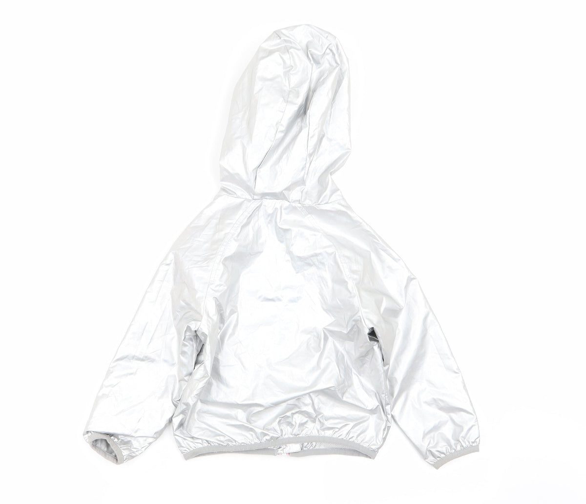 Back view of Next girls’ silver jacket coat, size 3, years