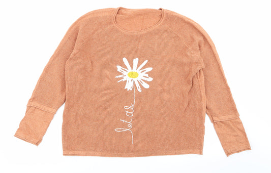 SheIn Womens Brown   Pullover Jumper Size XL