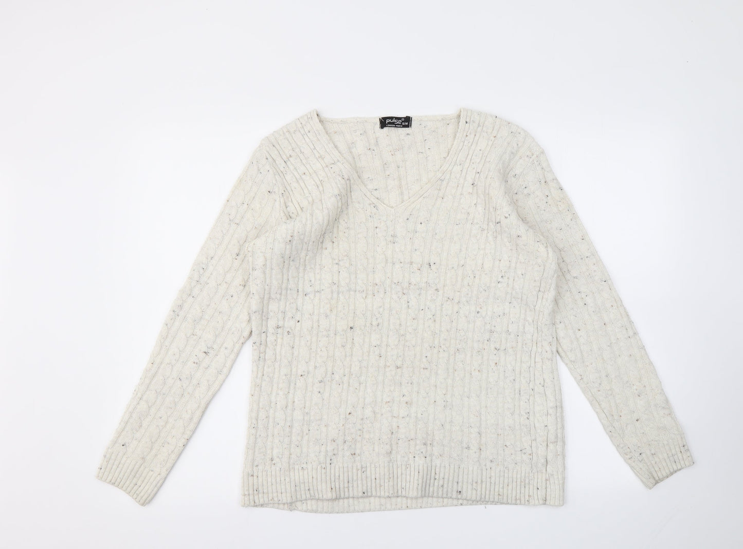 Womens UK Size S PULSE Ivory Pullover Jumper