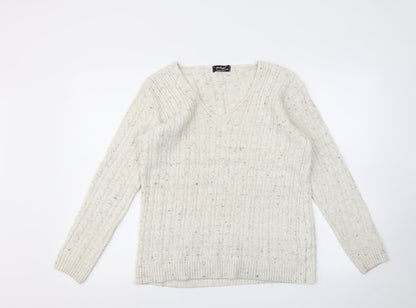 Womens UK Size S PULSE Ivory Pullover Jumper