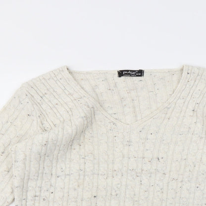 Womens UK Size S PULSE Ivory Pullover Jumper