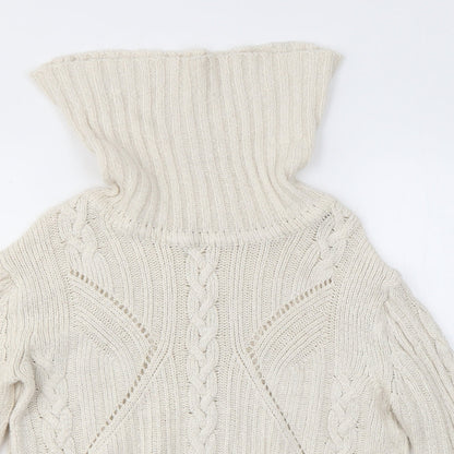 Womens UK Size S Preworn Beige Pullover Jumper