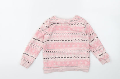 SO CUTE  Girls Pink Geometric  Basic T-Shirt Size 24 Months