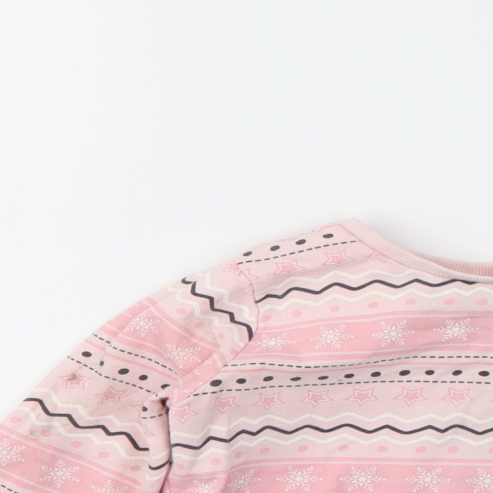 SO CUTE  Girls Pink Geometric  Basic T-Shirt Size 24 Months