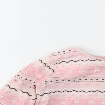 SO CUTE  Girls Pink Geometric  Basic T-Shirt Size 24 Months