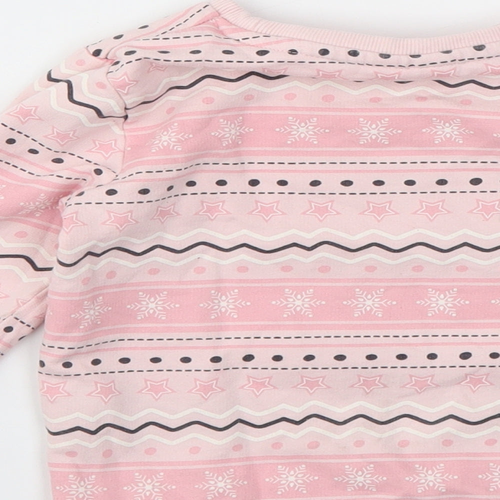 SO CUTE  Girls Pink Geometric  Basic T-Shirt Size 24 Months