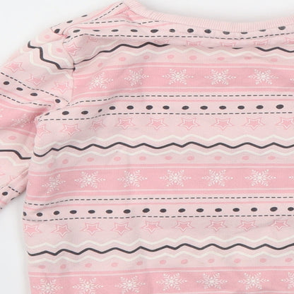 SO CUTE  Girls Pink Geometric  Basic T-Shirt Size 24 Months