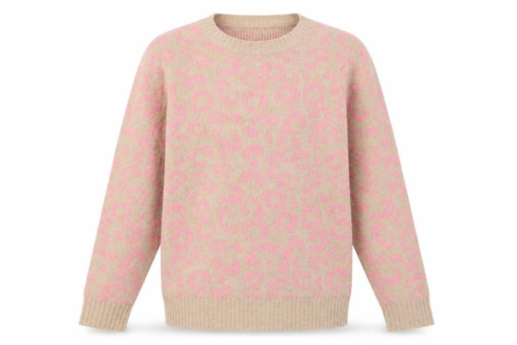 Front view of George girls’ multicoloured animal print pullover sweatshirt, size 11-12, years