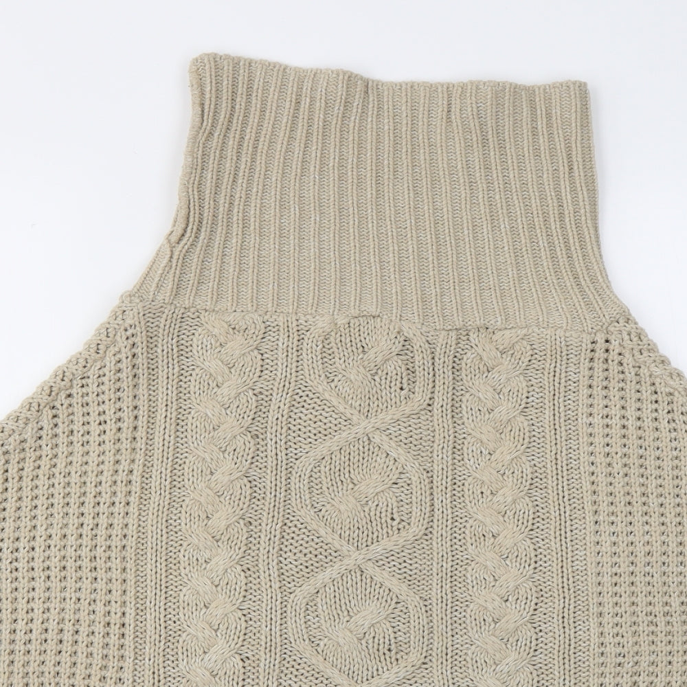 Close-up detail of Lipsy London women’s beige jumper, size S