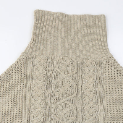 Close-up detail of Lipsy London women’s beige jumper, size S