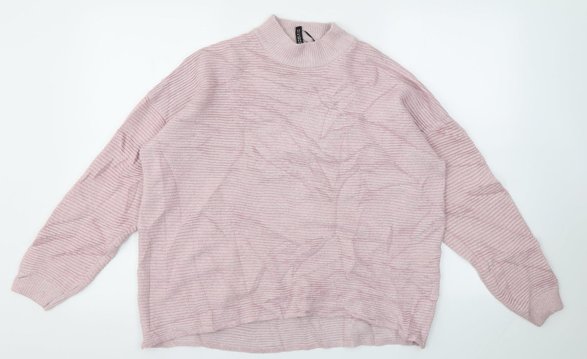 Womens UK Size M H&M Pink Pullover Jumper