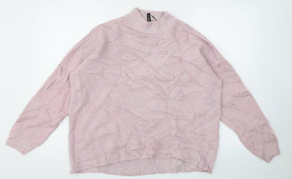 Womens UK Size M H&M Pink Pullover Jumper