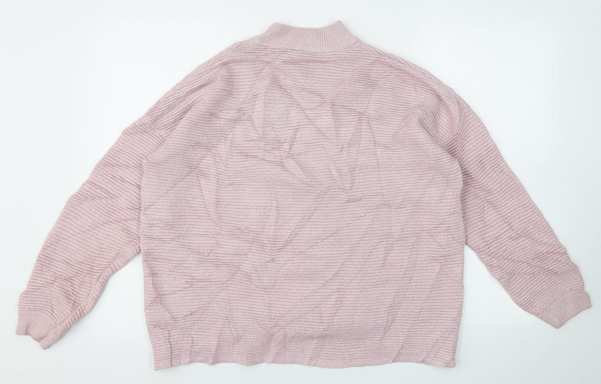 Womens UK Size M H&M Pink Pullover Jumper