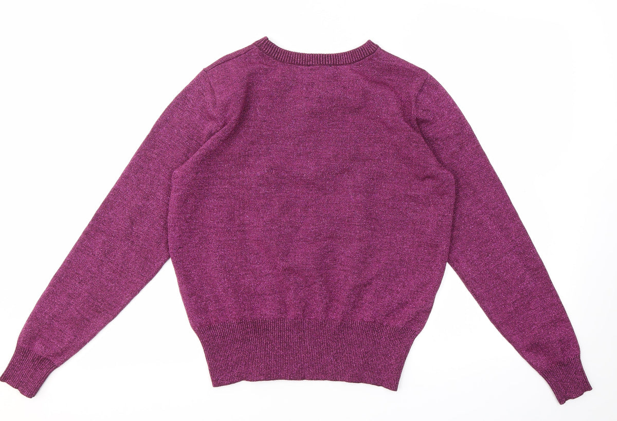 Back view of JOAMIE women’s purple jumper, size M