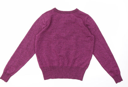 Back view of JOAMIE women’s purple jumper, size M