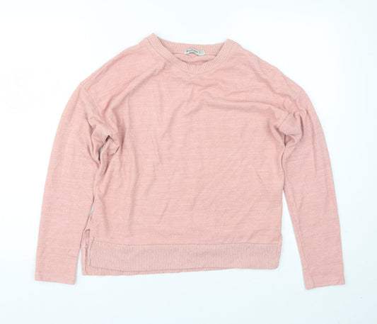 Womens UK Size S Astradivarius Pink Pullover Jumper