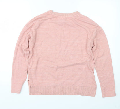Womens UK Size S Astradivarius Pink Pullover Jumper