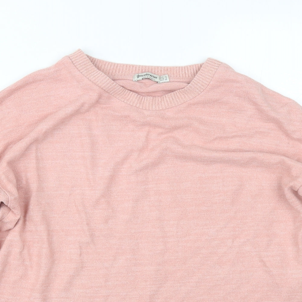 Womens UK Size S Astradivarius Pink Pullover Jumper