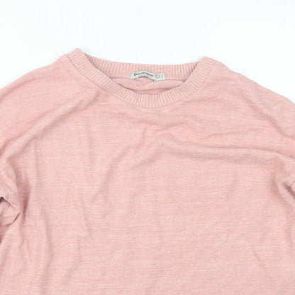 Womens UK Size S Astradivarius Pink Pullover Jumper