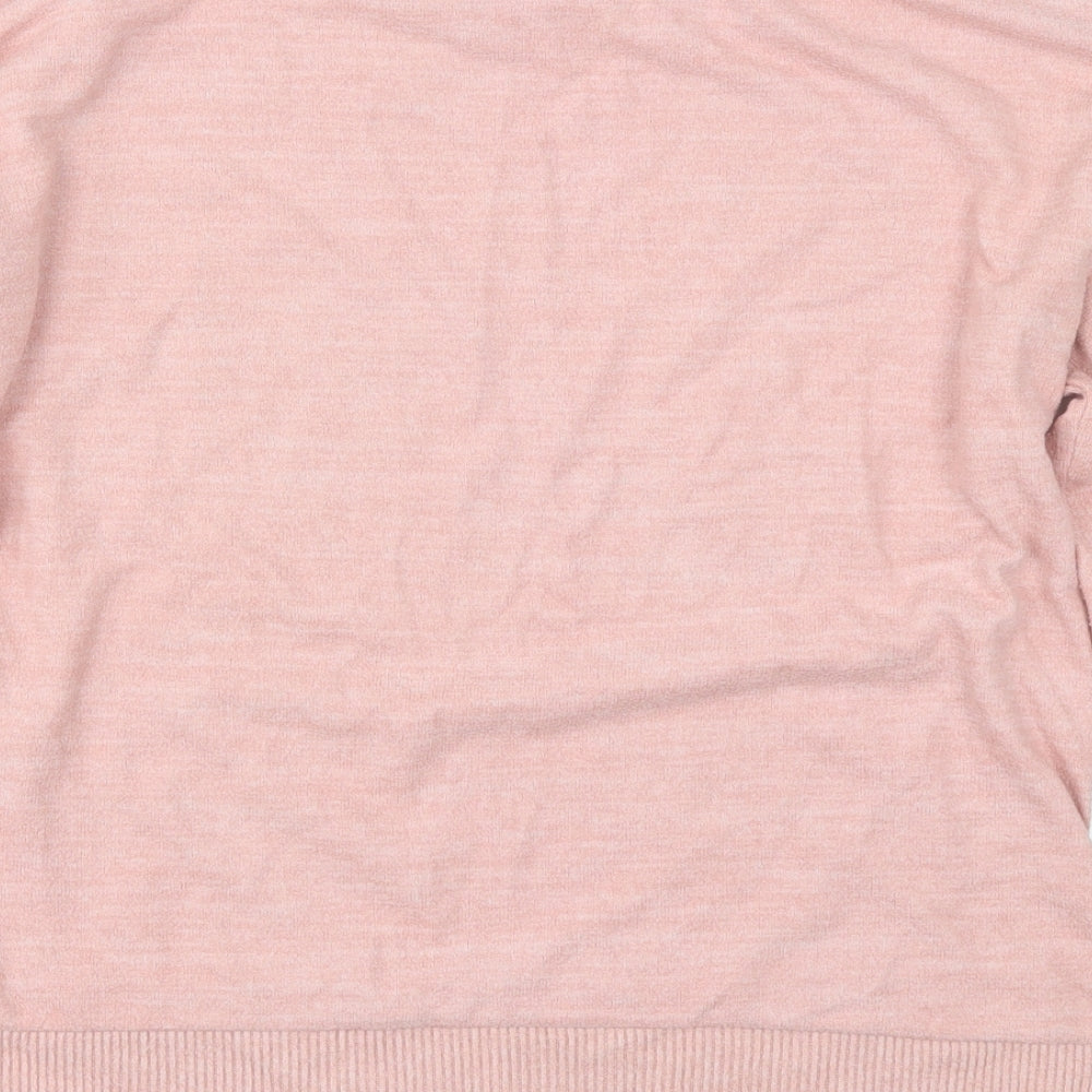 Womens UK Size S Astradivarius Pink Pullover Jumper
