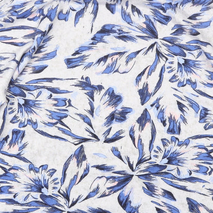 Nutmeg Womens Grey Floral  Pullover Jumper Size 12