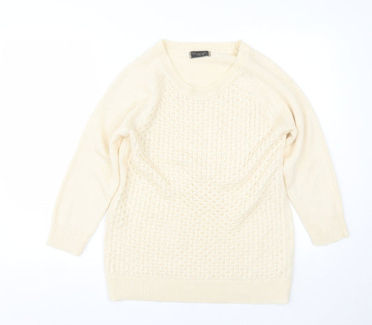 Womens UK Size S Originals Beige Pullover Jumper