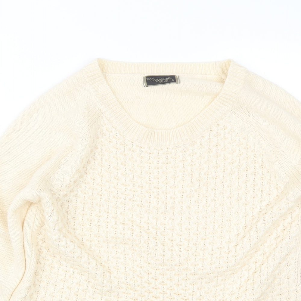 Womens UK Size S Originals Beige Pullover Jumper