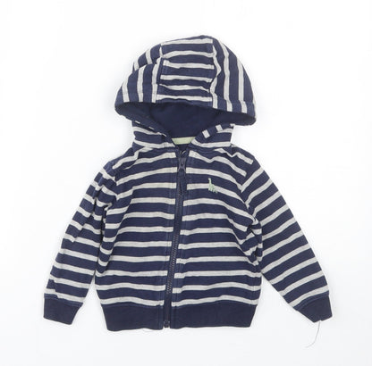 Lullaby Baby Blue Striped  Full Zip Jumper Size 9-12 Months