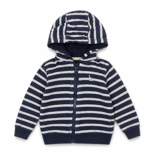 Lullaby Baby Blue Striped  Full Zip Jumper Size 9-12 Months