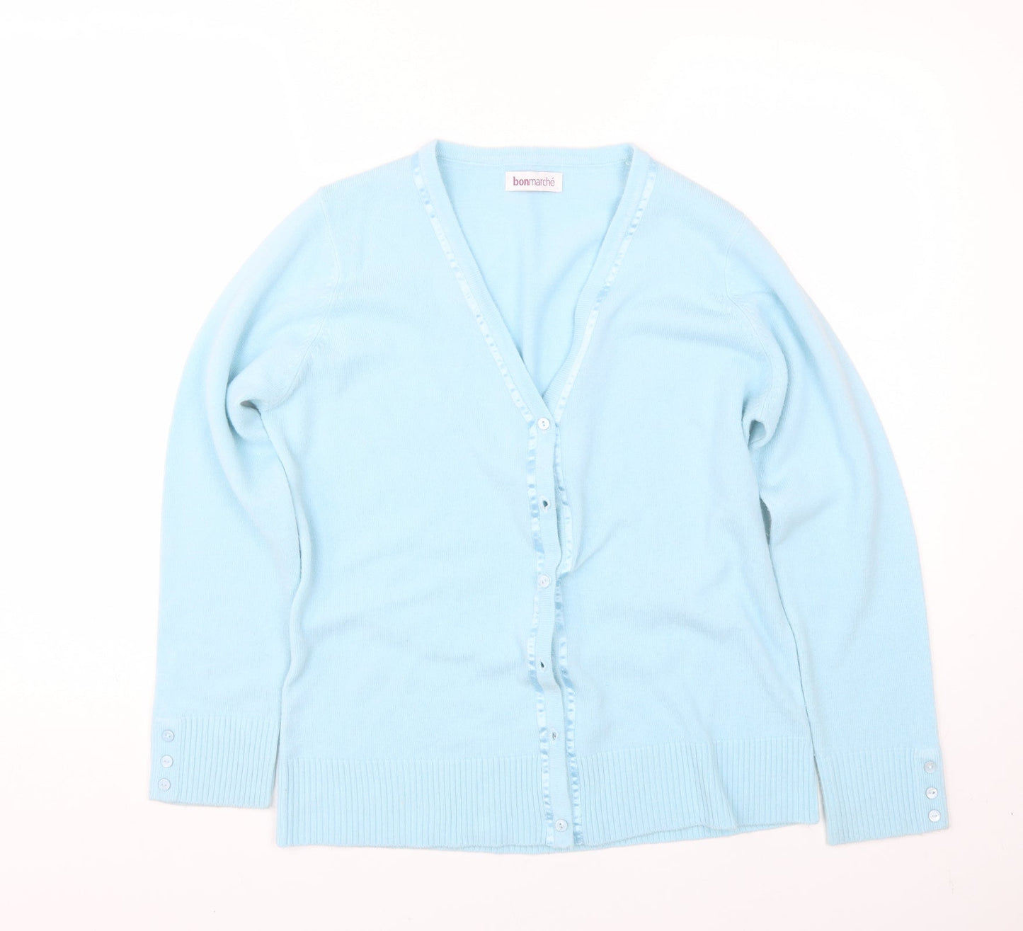 Womens UK Size M Bonmarche Blue Cardigan Jumper