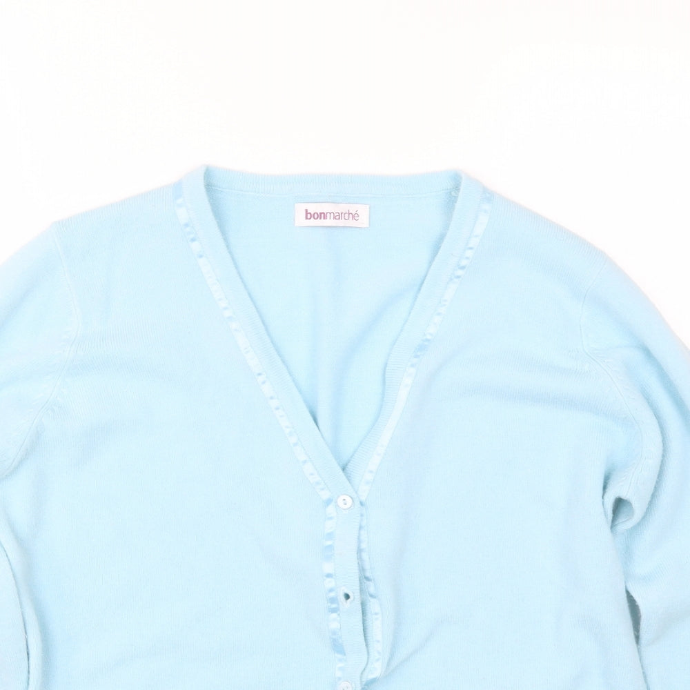 Womens UK Size M Bonmarche Blue Cardigan Jumper
