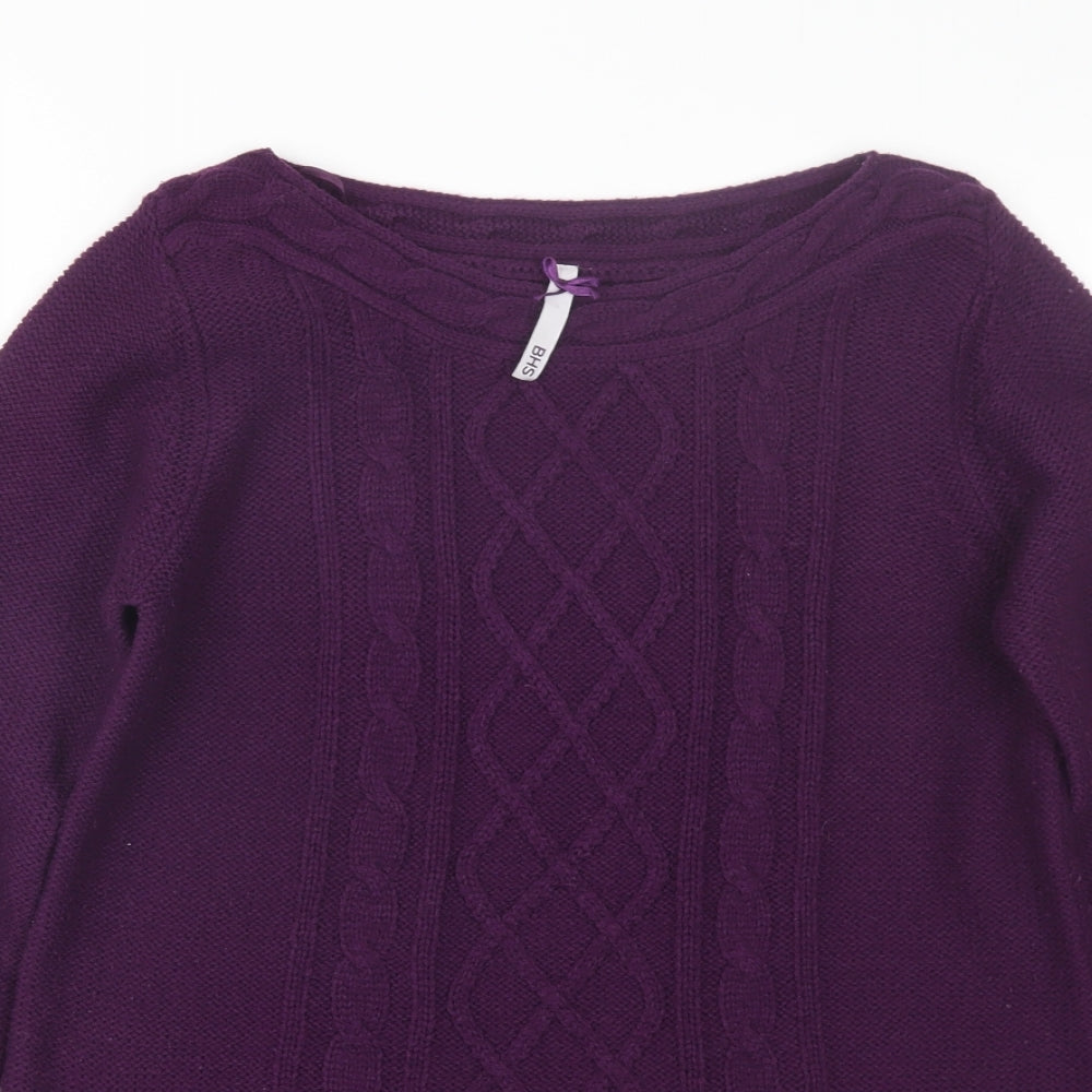 BHS Womens Purple   Pullover Jumper Size 12